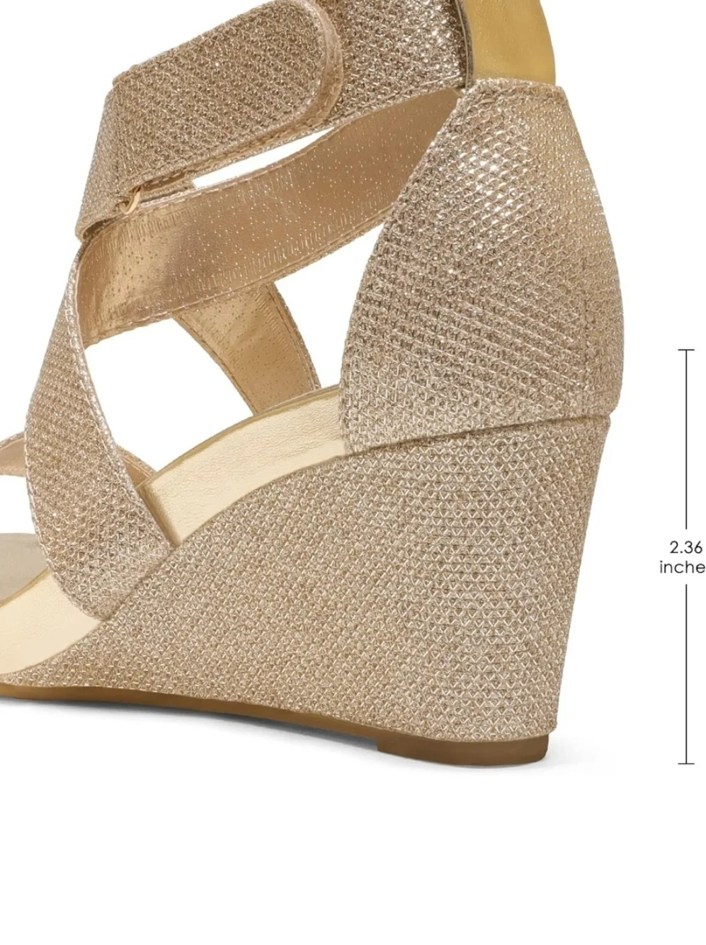 Dream Pairs Gold Glitter Strappy Sandals